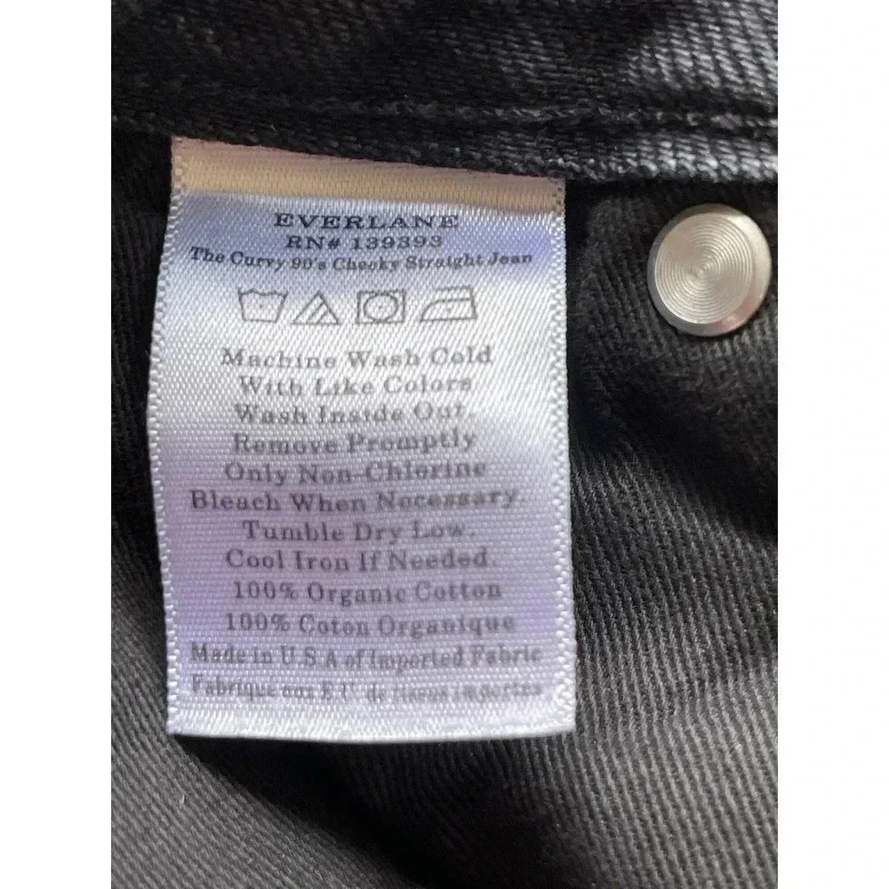 Everlane The Curvy 90’s Cheeky Straight Jean size 28 in washed black NWT - Picture 9 of 9